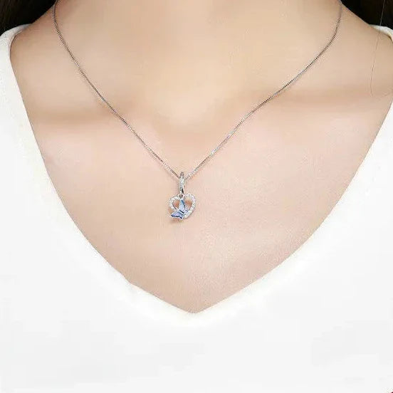 Butterfly Heart Dangle Charm