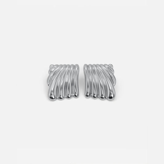 Rippled Stud Earrings