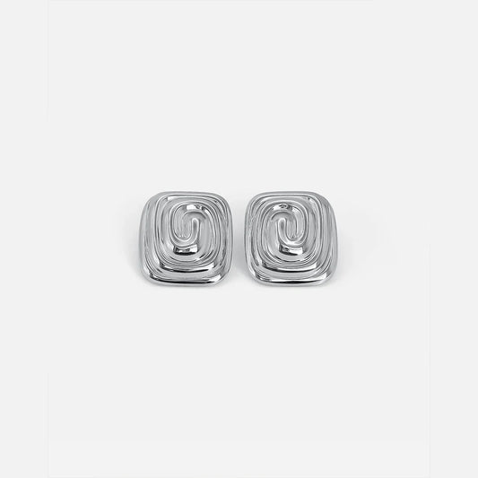 Twisted Spiral Stud Earrings