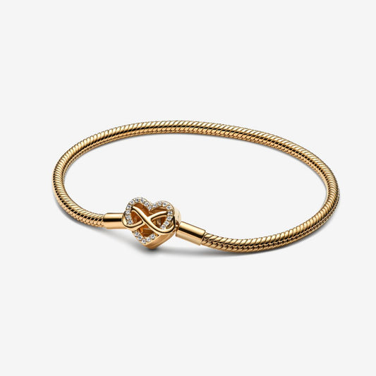 Gold Heart Infinity Bracelet