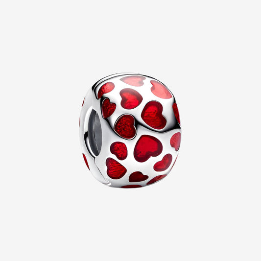 Heart Emblem Round Clip Charm
