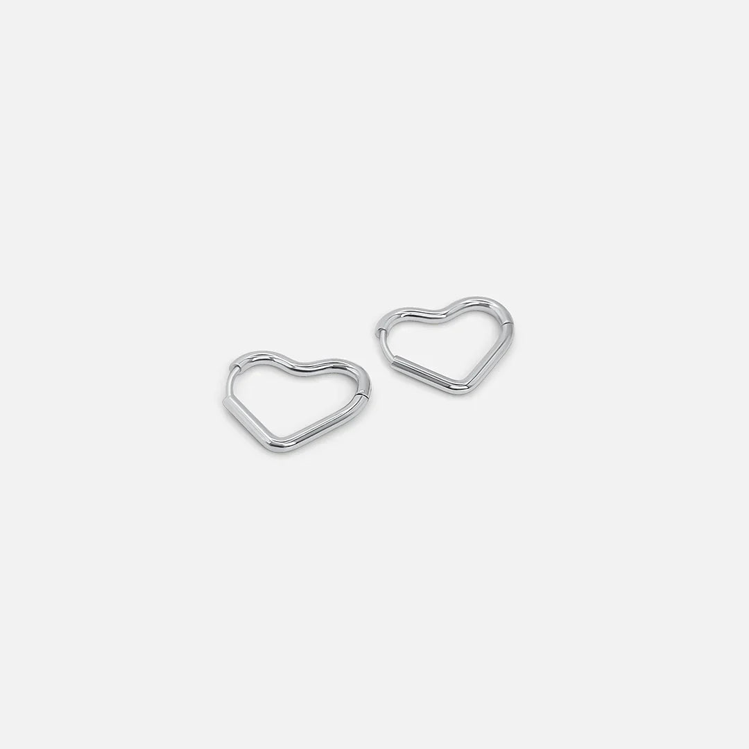 Mini Heart Hoop Earrings