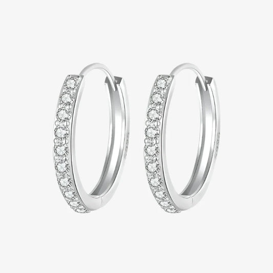 Radiant Silver Hoop Earrings