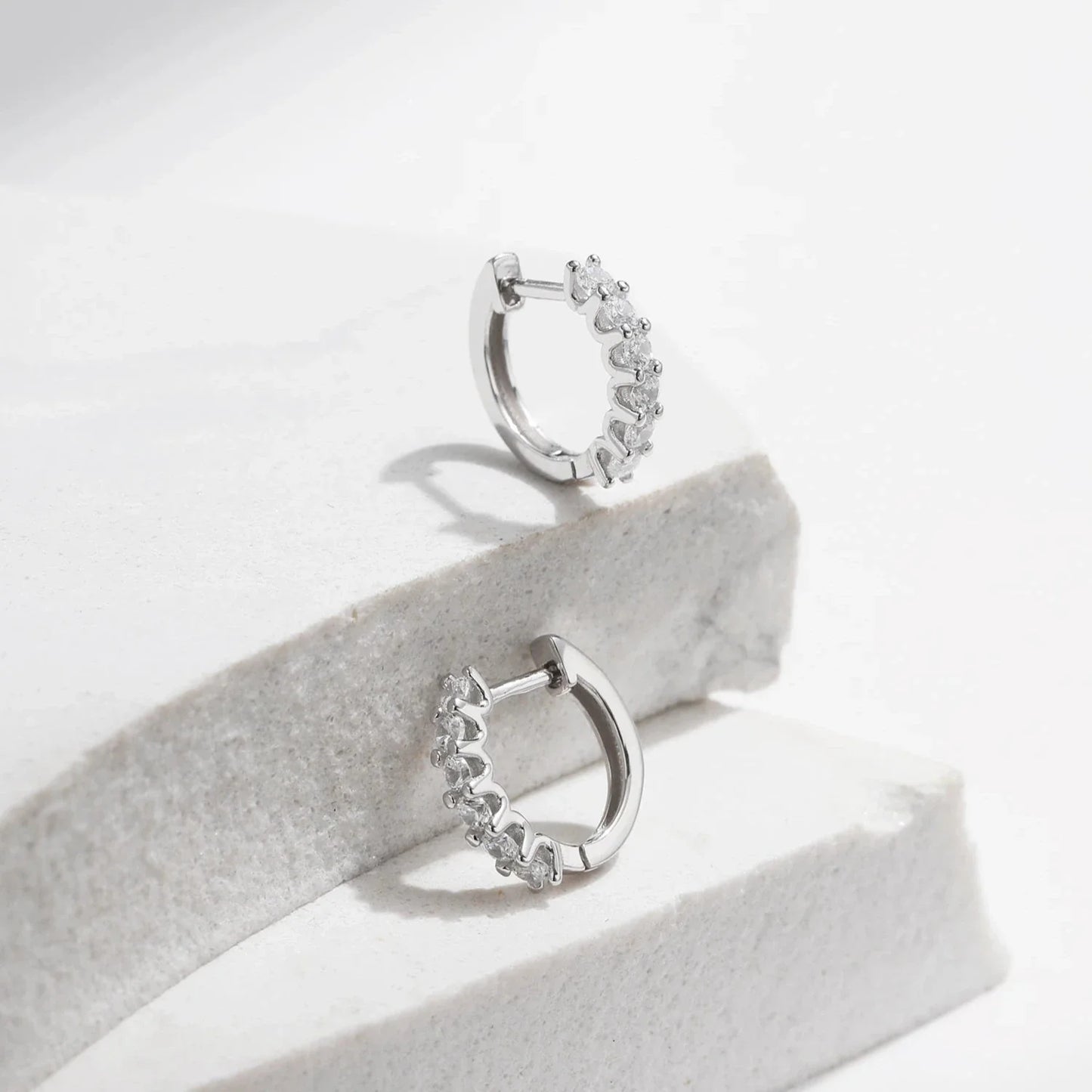 Radiant Halo Hoop Earrings