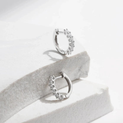 Radiant Halo Hoop Earrings