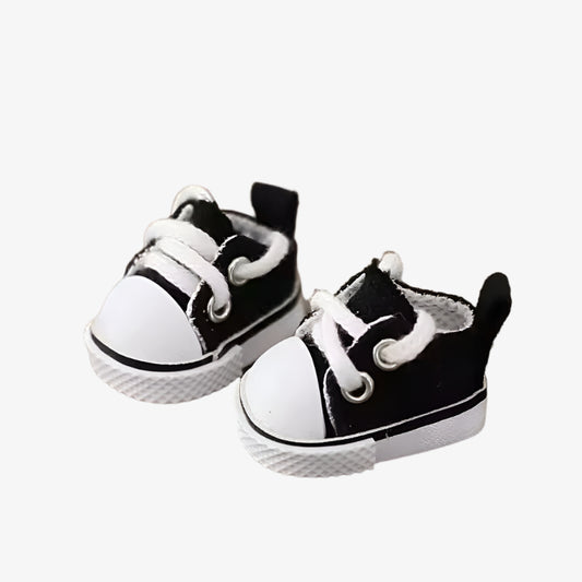 Midnight Kicks – Black Sneakers for Labubu
